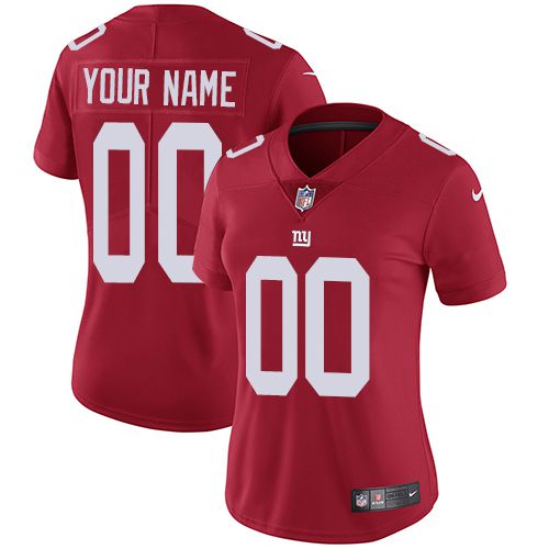 2019 NFL Women Nike New York Giants Alternate Red Customized Vapor jersey->customized nfl jersey->Custom Jersey